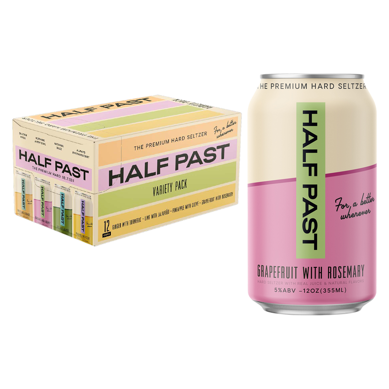 Half Past Premium Hard Seltzer 12 pk Variety Pack 4.5% ABV