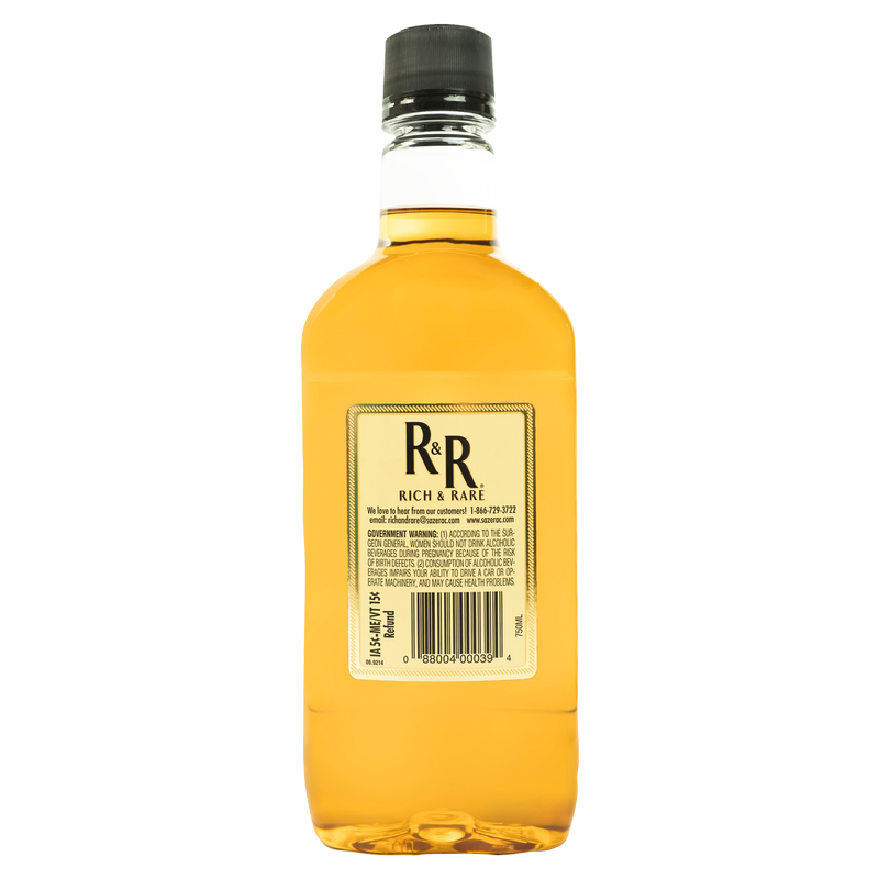 Rich & Rare Canadian Whisky Plastic 750ml (80 Proof)