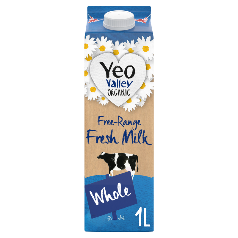 Yeo Valley Organic Whole Milk, 1L