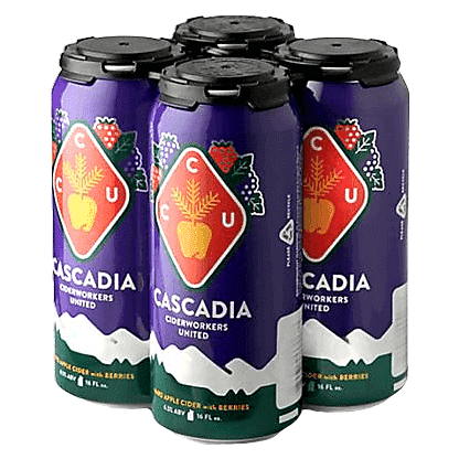 Cascadia Ciderworkers United Seasonal - Cider with Berries 4pk 16oz Can