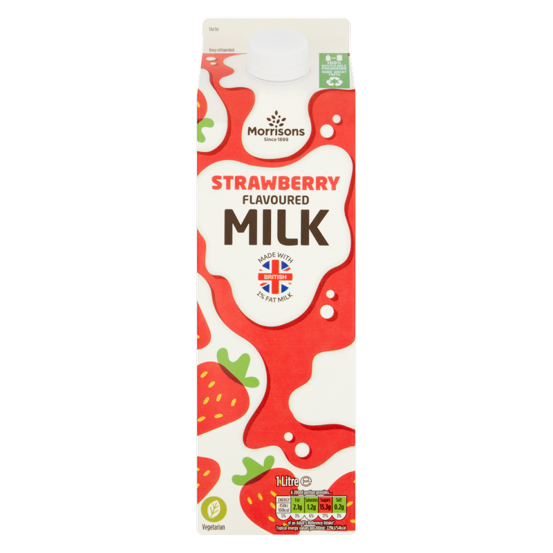 Morrisons Strawberry Flavoured Milk, 1L