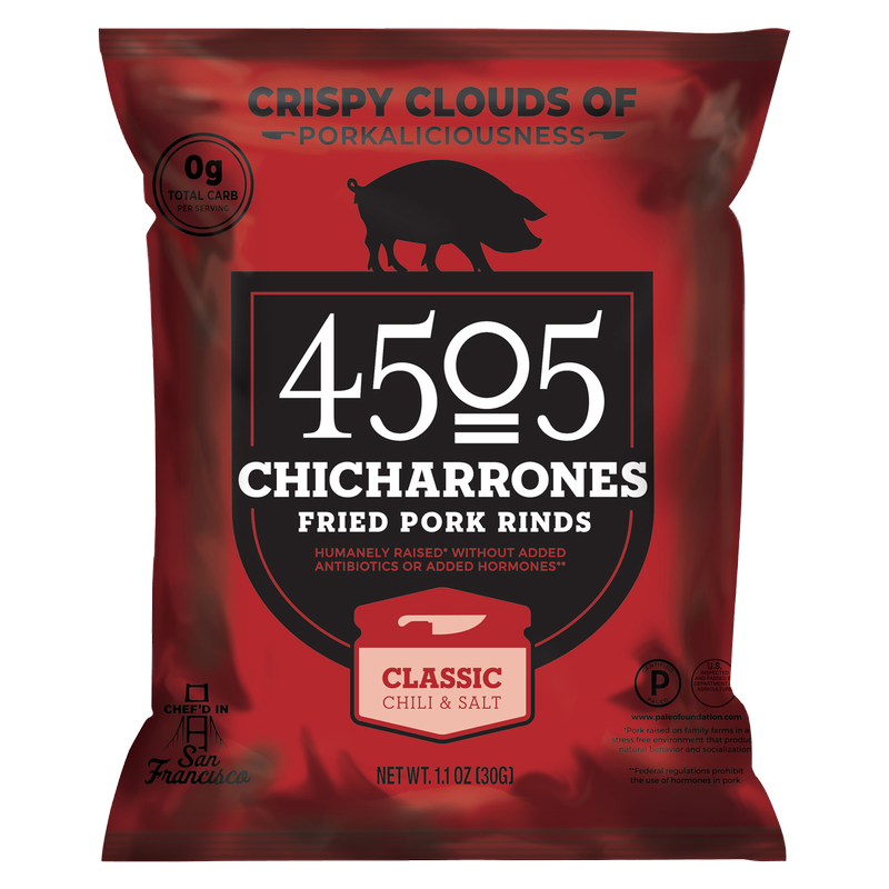 4505 Chicharrones Classic Chili & Salt Fried Pork Rinds 1.1oz