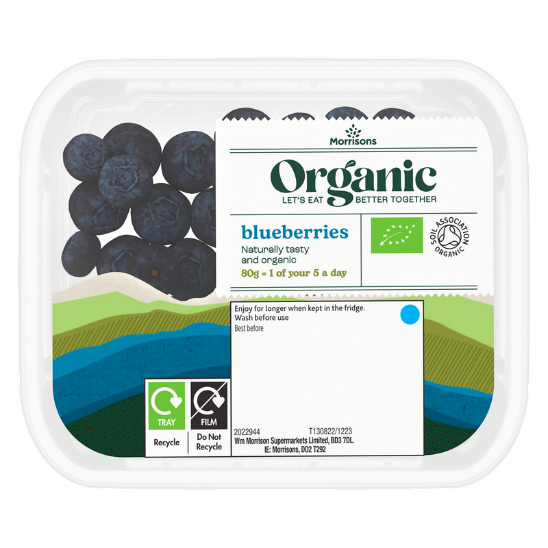 Morrisons Organic Blueberries, 125g