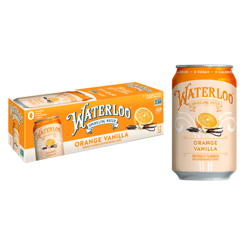 Waterloo Orange Vanilla  Sparkling Water 12pk