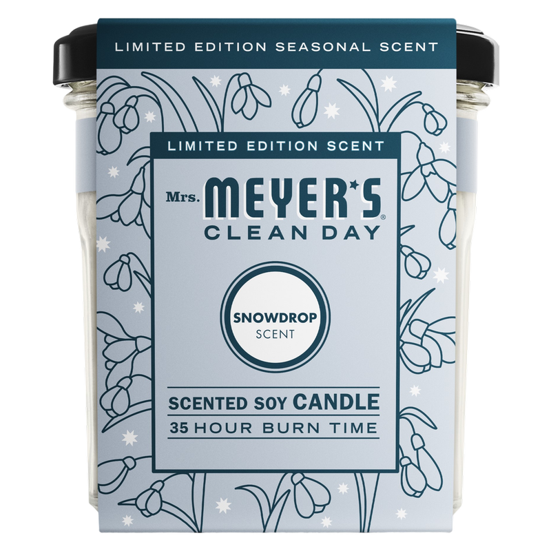 Mrs. Meyer's Clean Day Scented Soy Candle in Snowdrop 7.2 Ounce Candle