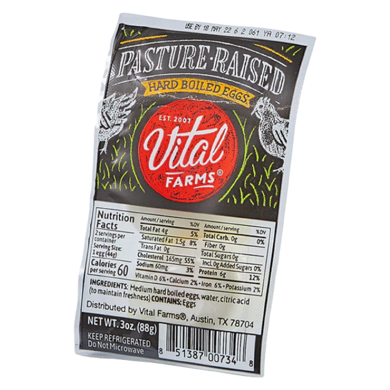 Vital Farms Hard Boiled Pasture Raised Eggs, 2ct