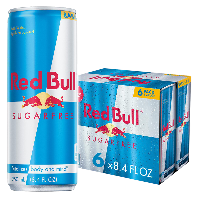 Red Bull Sugar Free Energy 6pk 12oz Can