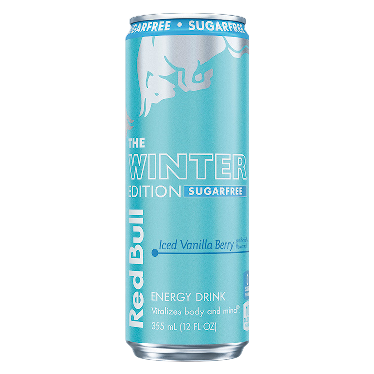 Red Bull Sugar Free Winter Edition Iced Vanilla Berry Energy Drink 12oz Can