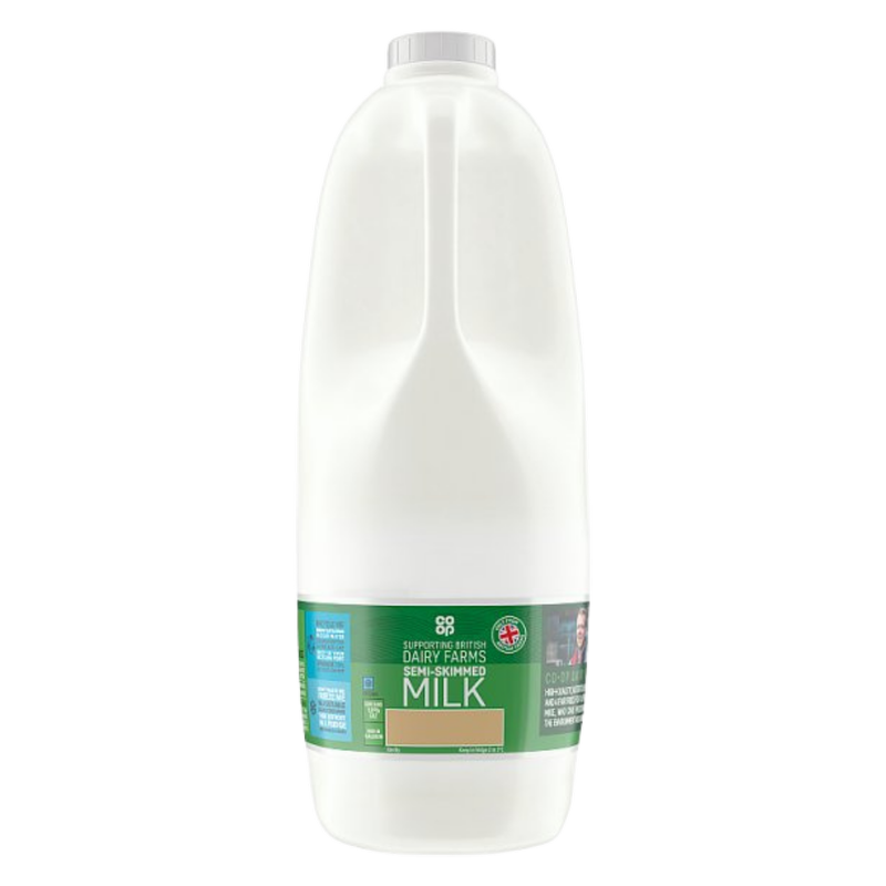Co-op Semi Skimmed Milk 4 Pint, 2.272L