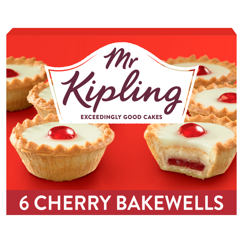 Mr Kipling Cherry Bakewells, 6pcs