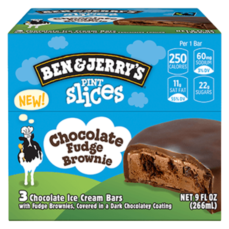Ben & Jerry's Chocolate Fudge Brownie Pint Slices 3ct