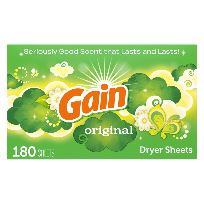 Gain Fabric Softener Dryer Sheets, Original Scent 180ct