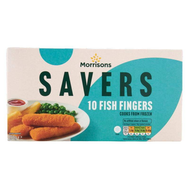 Morrisons Savers 10 Fish Fingers, 250g