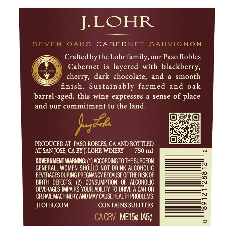 J. Lohr Estates Seven Oaks Cabernet Sauvignon 750ml