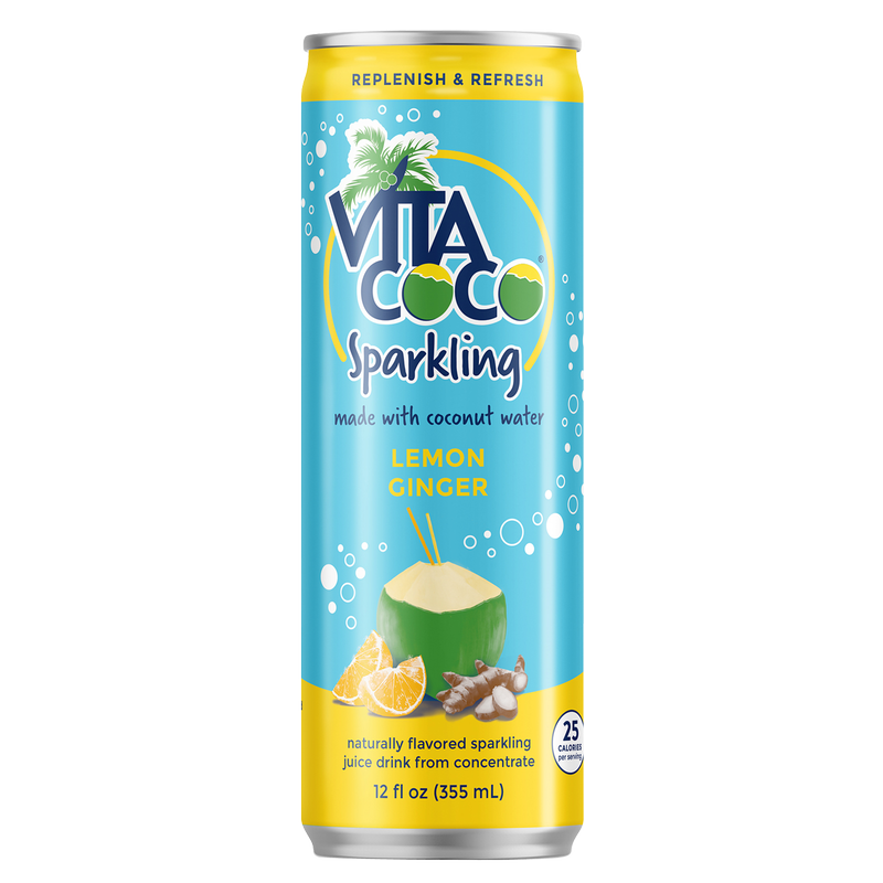 Vita Coco Lemon Ginger Sparkling Coconut Water 12oz