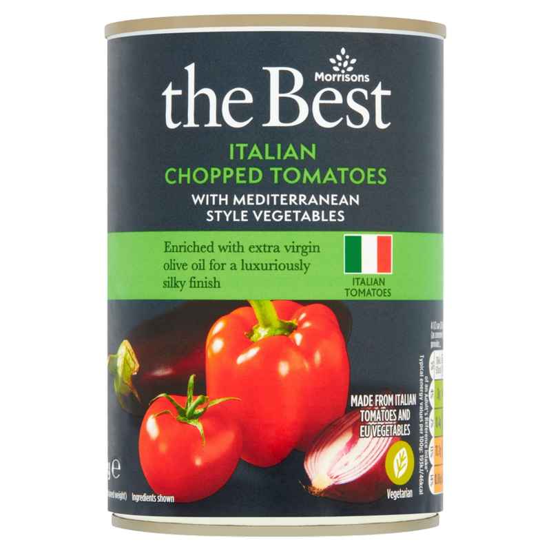 Morrisons The Best Chopped Tomatoes With Chunky Mediterranean Vegetables, 400g
