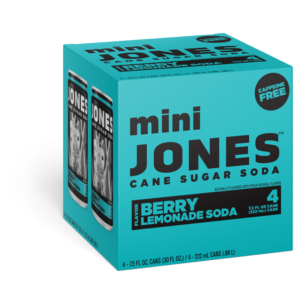 Jones Soda Berry Lemonade Mini Cans 4pk 7.5oz