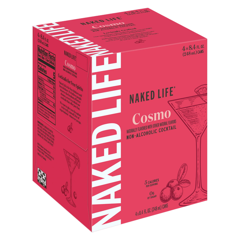 Naked Life Non-Alcoholic Cosmo 4pk 8.4oz Can