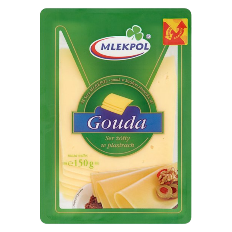 Mlekpol Gouda Cheese Slices, 150g