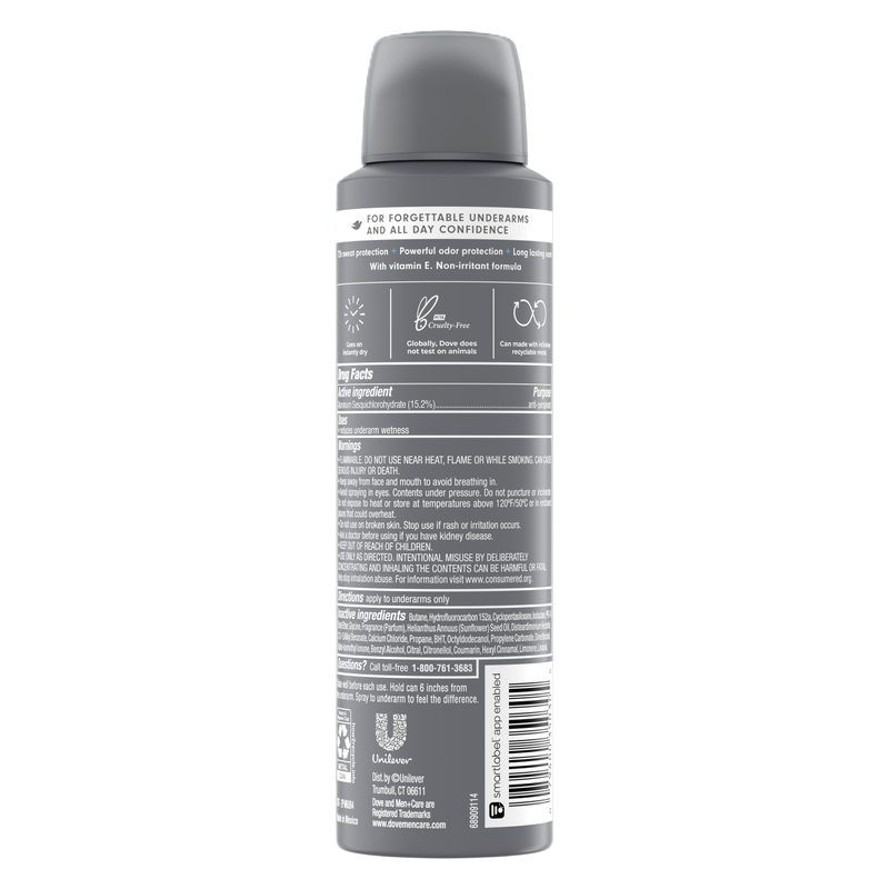 Dove Men+Care Deodorant Spray Clean Comfort For Men 3.8 oz