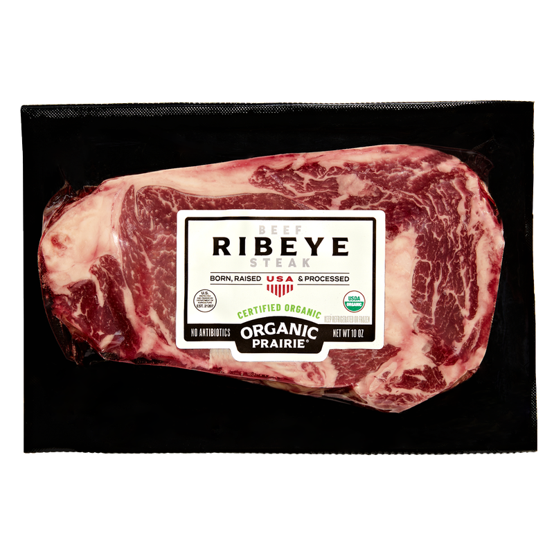 Organic Prairie Frozen Ribeye Steak 10oz