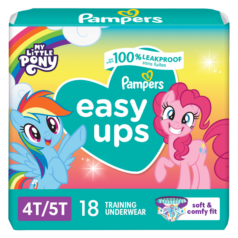 Pampers Girls Easy Ups Size 4T-5T 18ct