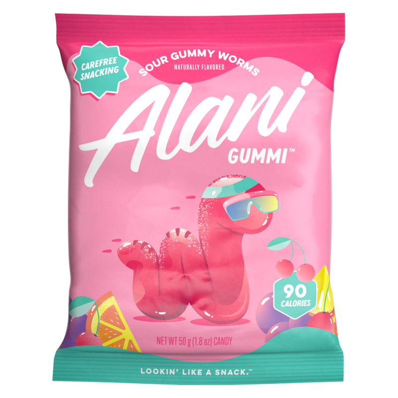 Alani Nu Energy Cherry Slush + Gummi Worms Snack Pack