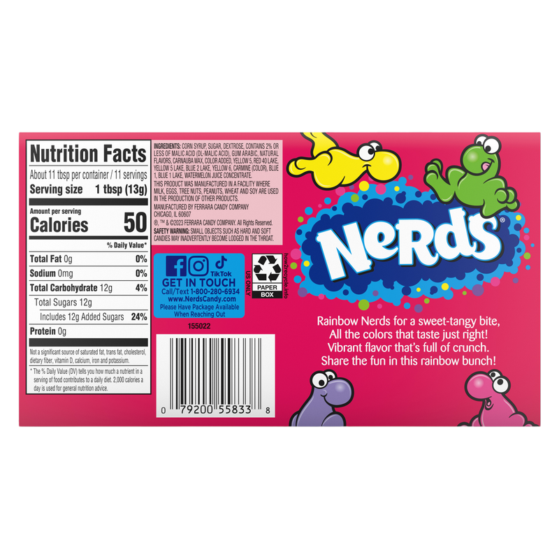 Nerds Rainbow Theatre Box Candy, 5oz