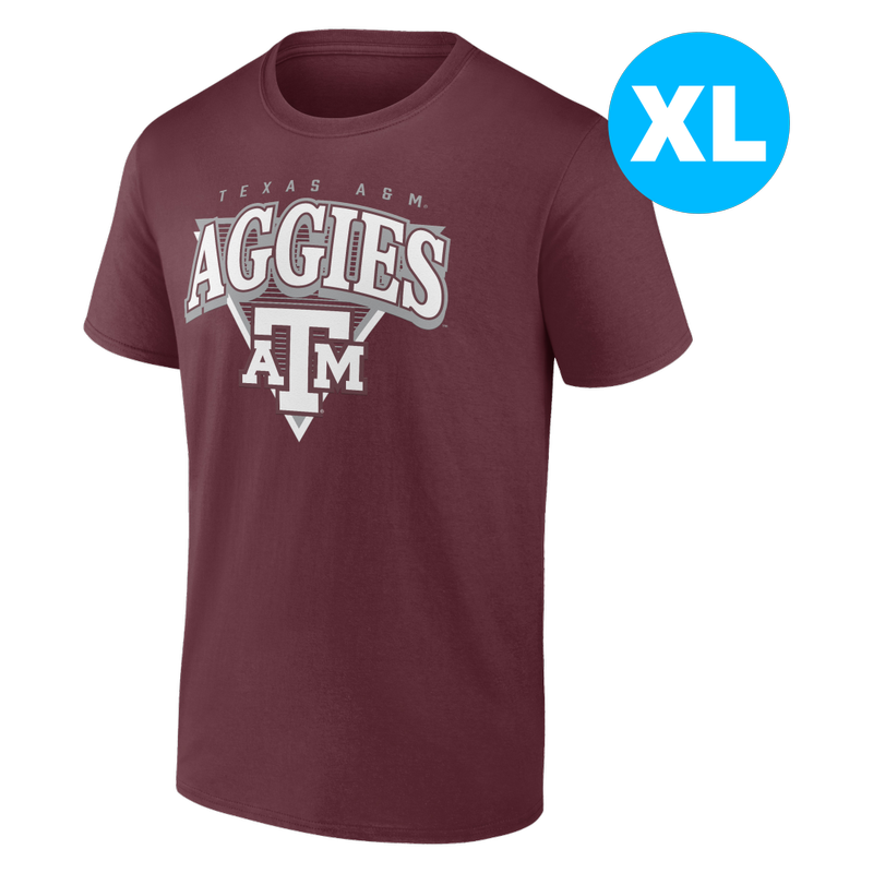 Texas A&M Fundamentals Cotton Modern Tri Short Sleeve-Size X-Large