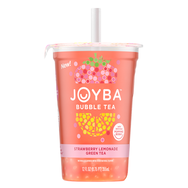 Joyba Bubble Tea Strawberry Lemonade Green Tea 12 fl oz.