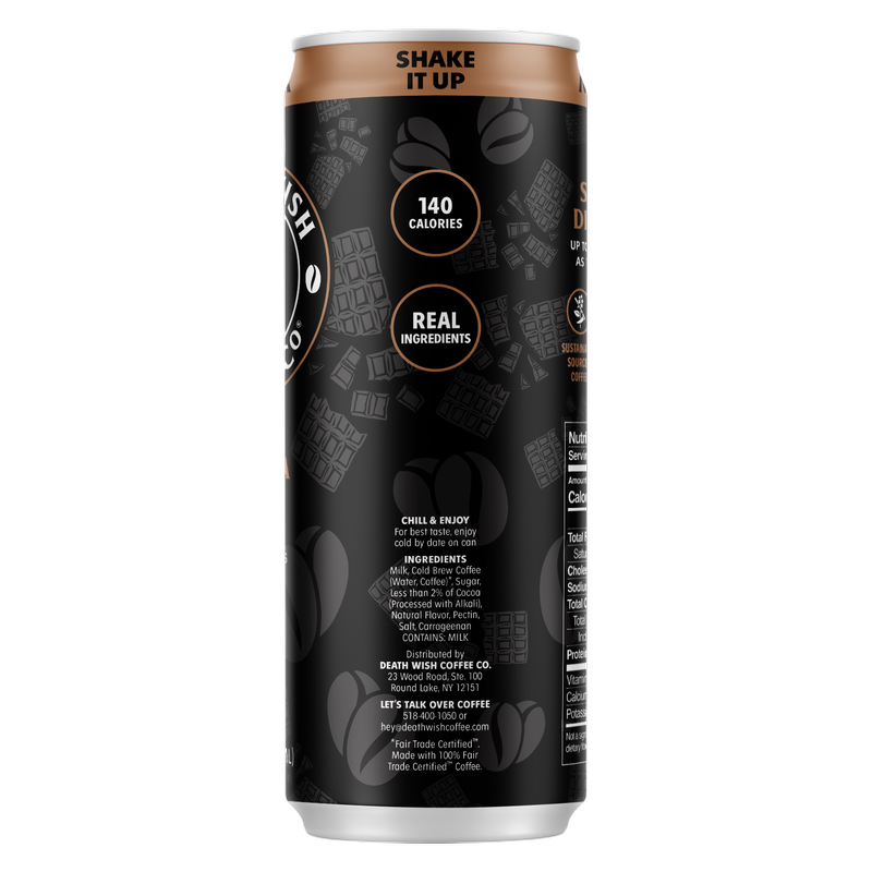 コーヒー Lishou Coffee 4 cans Death Wish Coffee Fair Trade Mocha Latte 11oz Can