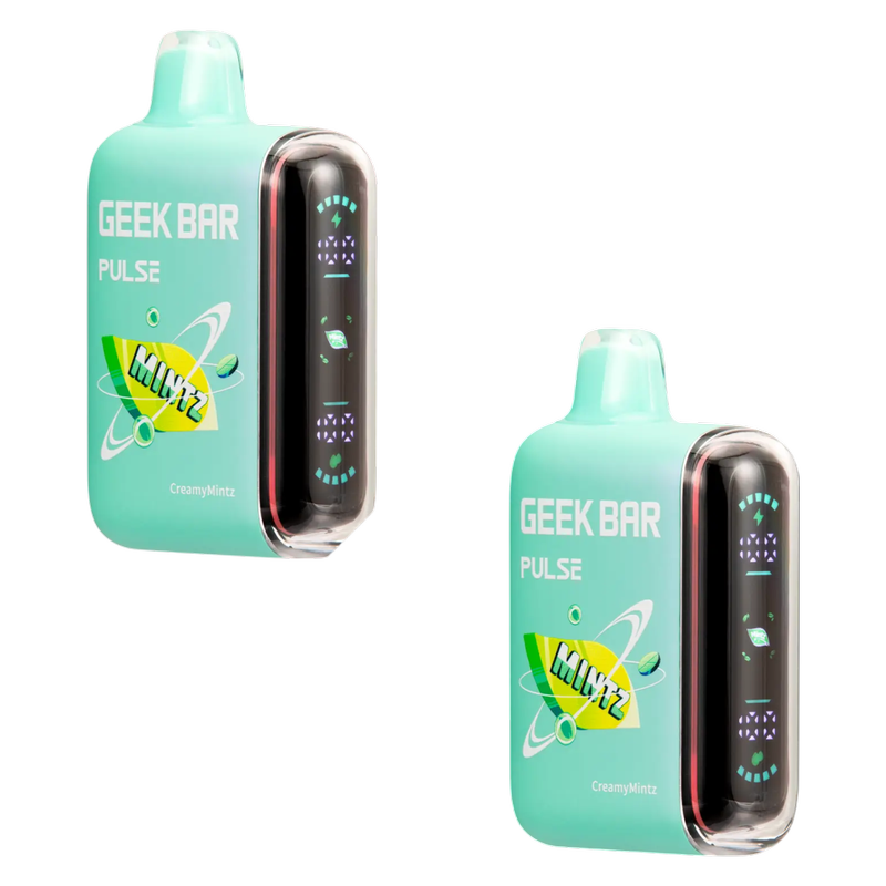 2 Geek Bar Pulse CreamyMintz Disposable Vape 15,000 Puffs