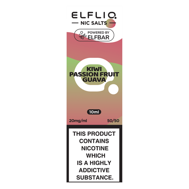 Elfliq Kiwi Passion Fruit Guava Nic Salt E-Liquid 20mg/ml, 1pcs