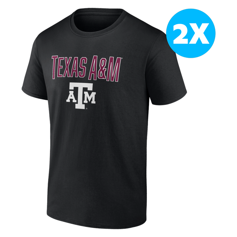 Texas A&M Team Lockup Cotton Short Sleeve Tee-Size 2XL