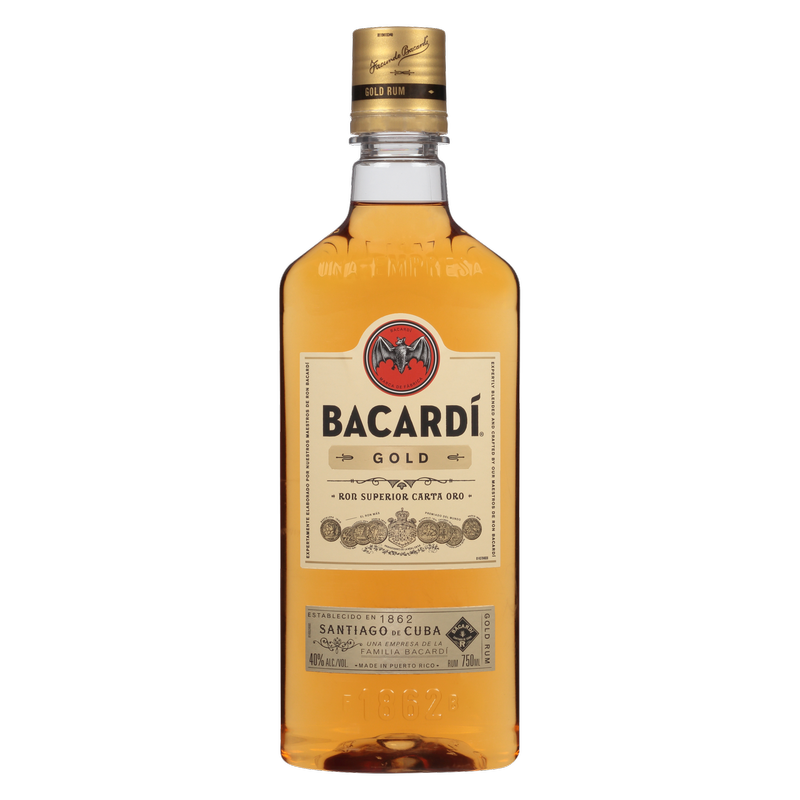 Bacardi Gold Rum Plastic 750ml (80 Proof)