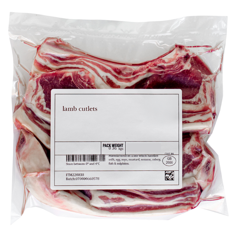 4 Lamb Cutlets French Trimmed, 360g
