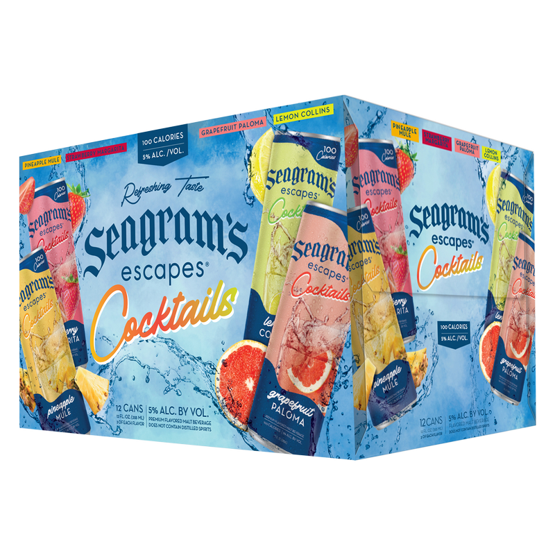 Seagram's Escapes Cocktails Variety Pack 12pk 12oz Can 5.0% ABV