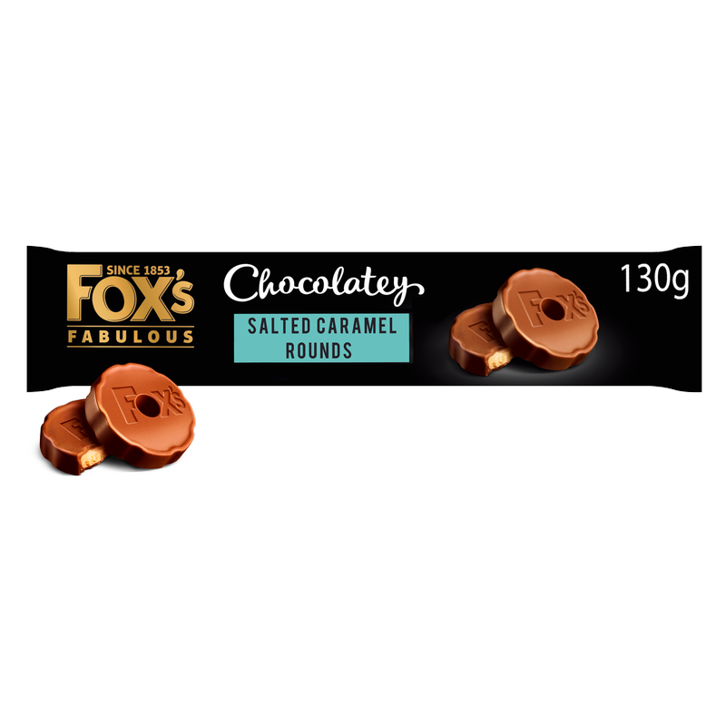 Fox's Chocolatey Salted Caramel Rounds, 130g