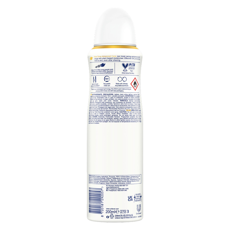 Dove Coconut & Jasmine Flower Spray Deodorant, 200ml