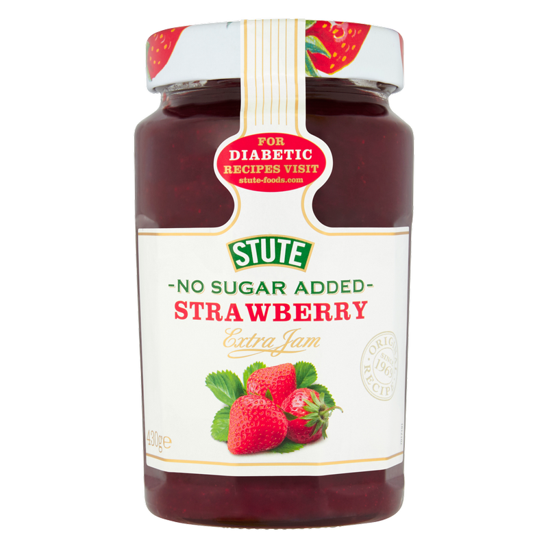 Stute No Sugar Added Strawberry Extra Jam, 430g