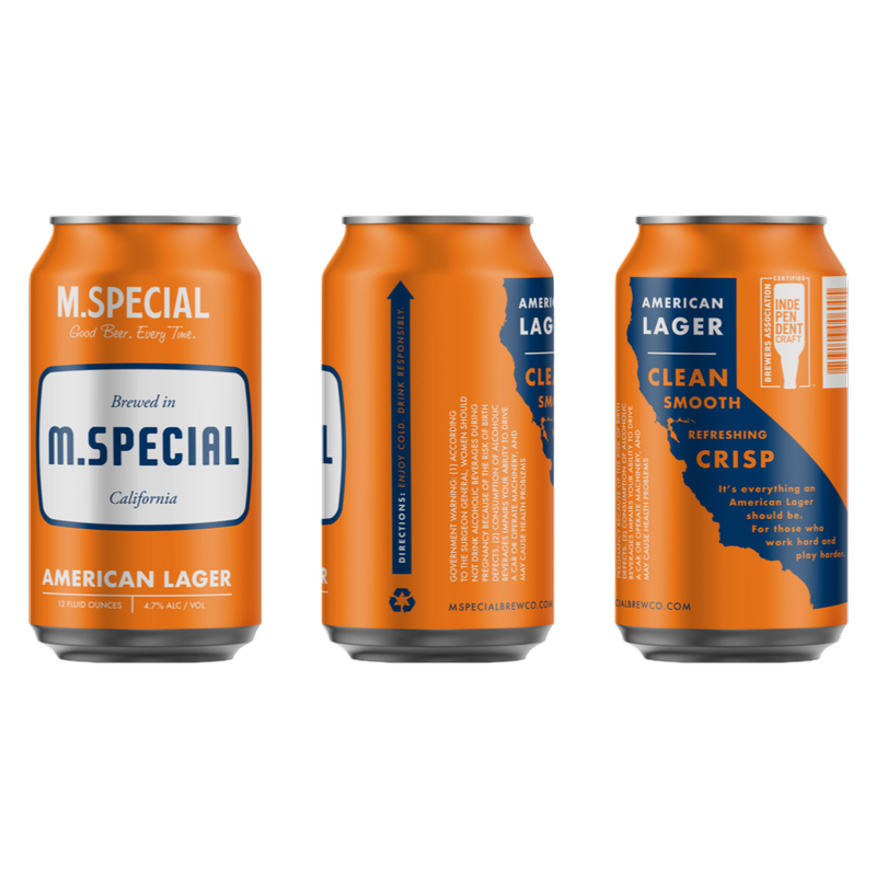M. Special Brew Co. American Lager 6pk 12oz Can 