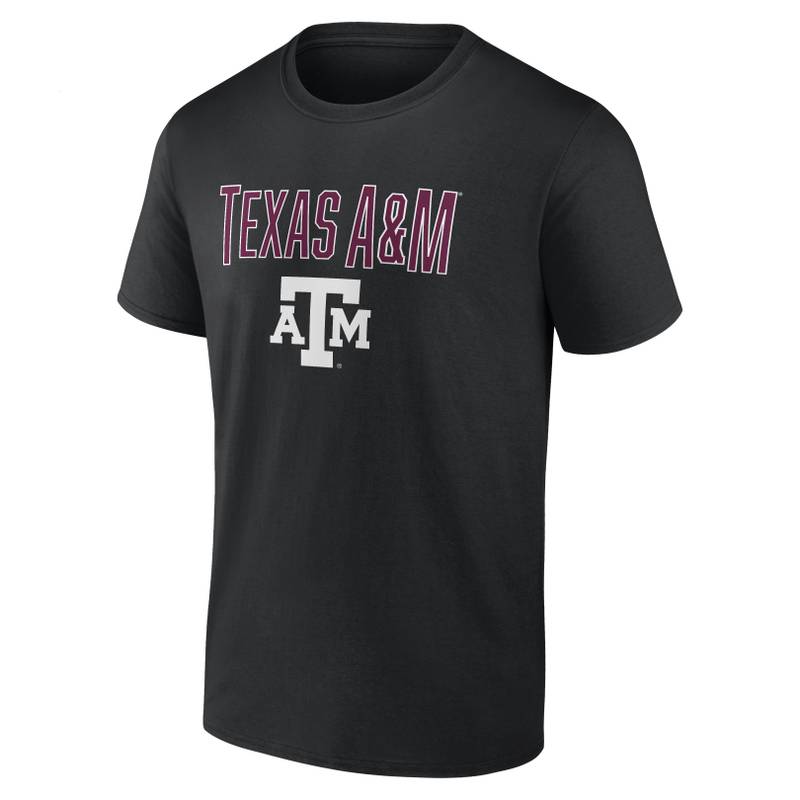 Texas A&M Team Lockup Cotton Short Sleeve Tee-Size Medium