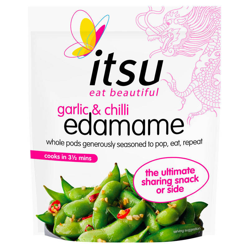 Itsu Garlic & Chill Edamame, 300g