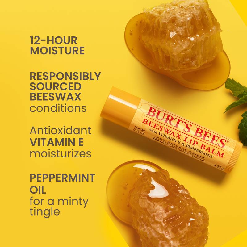 Burt's Bees Beeswax Lip Balm, 0.15oz, 2ct