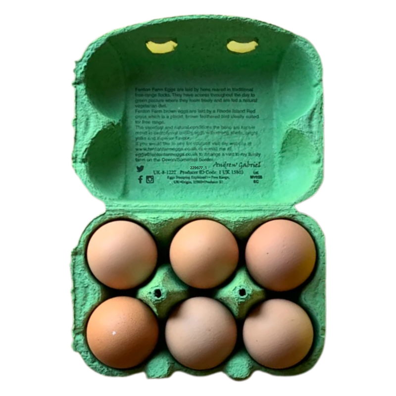 Fenton Farm Large Brown Free Range Eggs, 6pcs