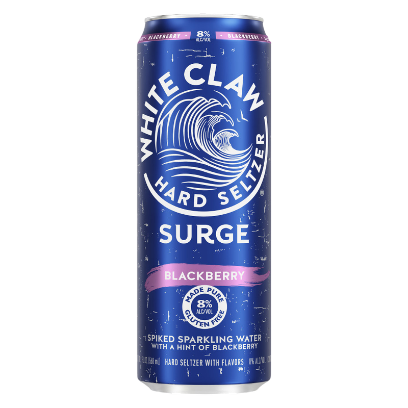 White Claw Hard Seltzer Surge Blackberry Single 19.2oz Can 8% ABV
