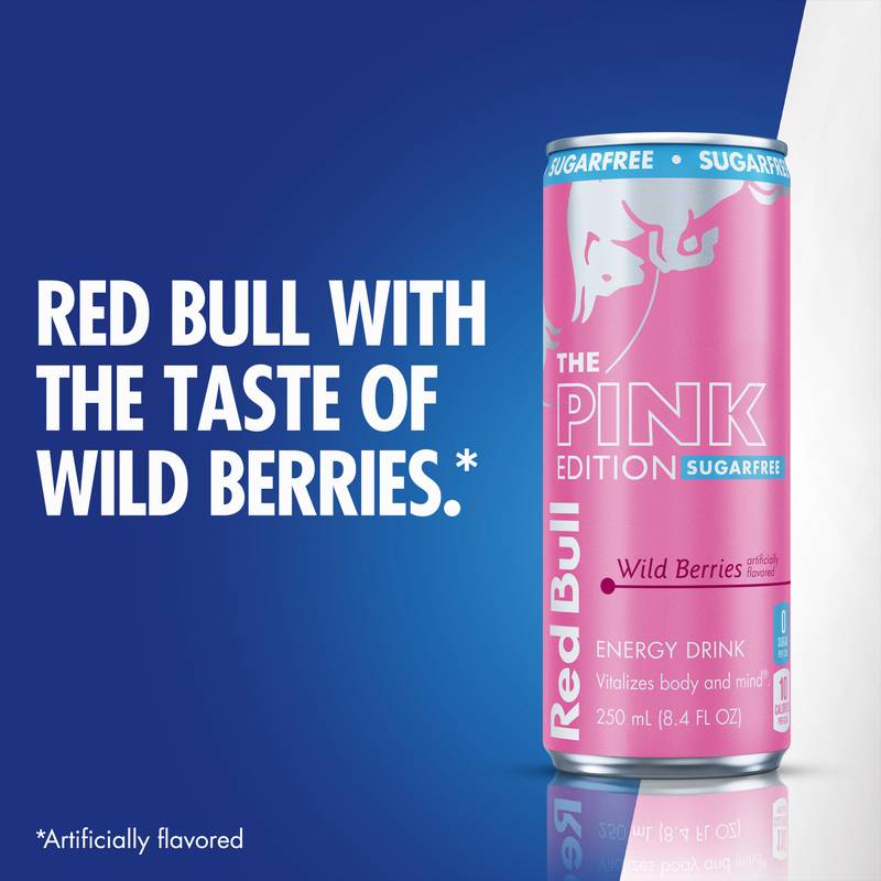 Red Bull Sugar Free Pink Edition Wild Berries 12oz Can