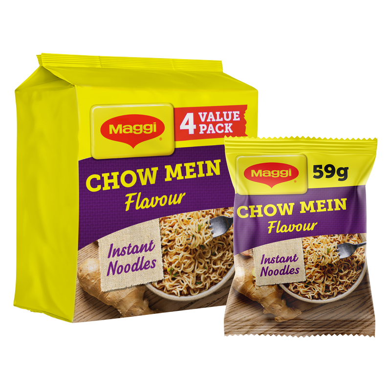 Maggi Chow Mein Flavour Instant Noodles, 4 x 59.2g
