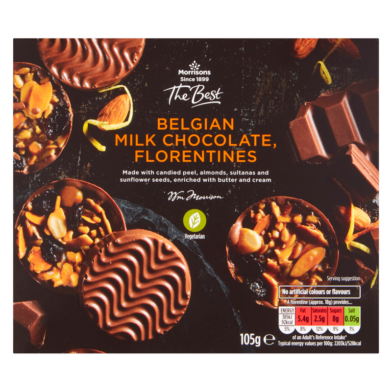 Morrisons The Best Milk Chocolate Florentines, 105g