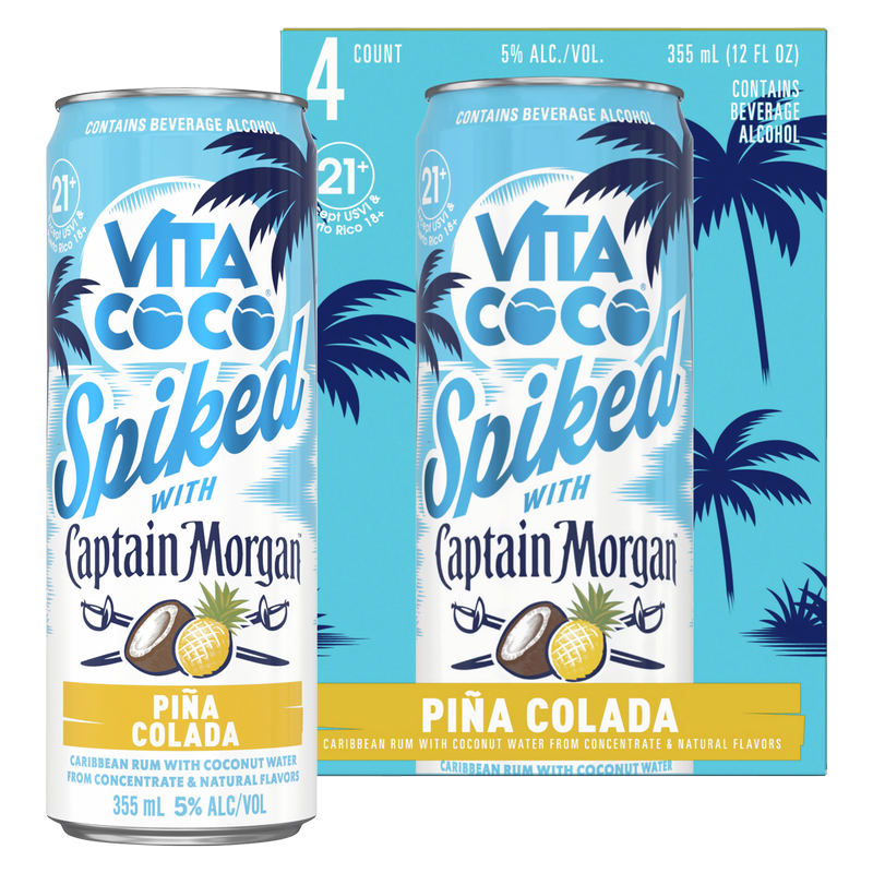 Vita Coco Spiked with Captain Morgan Pina Colada 4pk